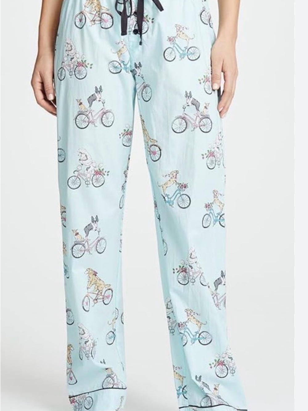 P.J. Salvage Playful Prints Dogs Riding Bicycles Pajama Set 100% Cotton sz S - Picture 6 of 9
